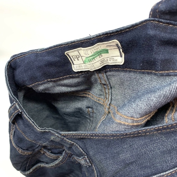 Free People Washed Denim Overalls Skinny Jeans - Picture 12 of 12